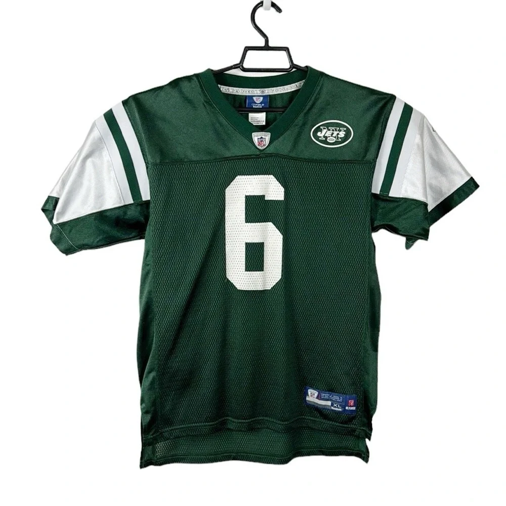 NFL On Field Reebok‎ Sanchez 6  NY Jets Jersey Youth XL 18-20 Green White EUC